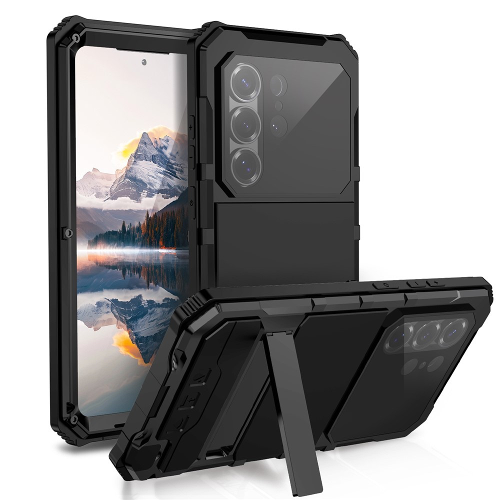Gepanzertes Gehäuse Für Samsung Galaxy S26 Ultra, R-just, Mit Glaskameraschutz, Schwarz