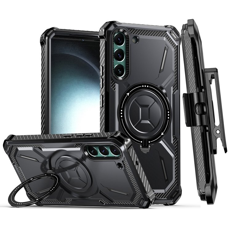 Samsung Galaxy S23 Hülle, Robuster Gürtelclip, Schwarz