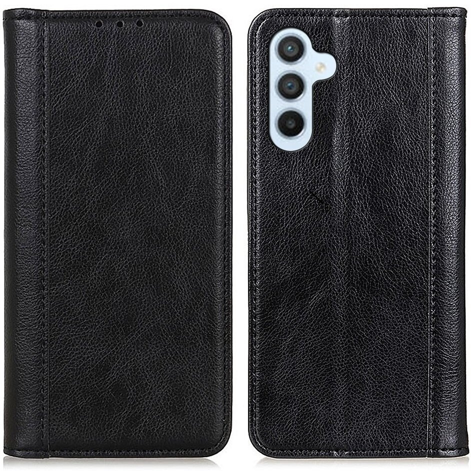 Schutzhülle Für Samsung Galaxy S24+ / S25+, Brieftaschen-leder, Schwarz