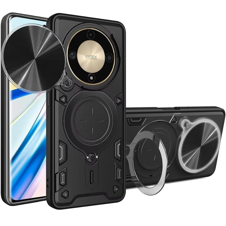 Gepanzerte Schutzhülle Für Honor Magic 6 Lite 5g, Camshield Slide, Schwarz