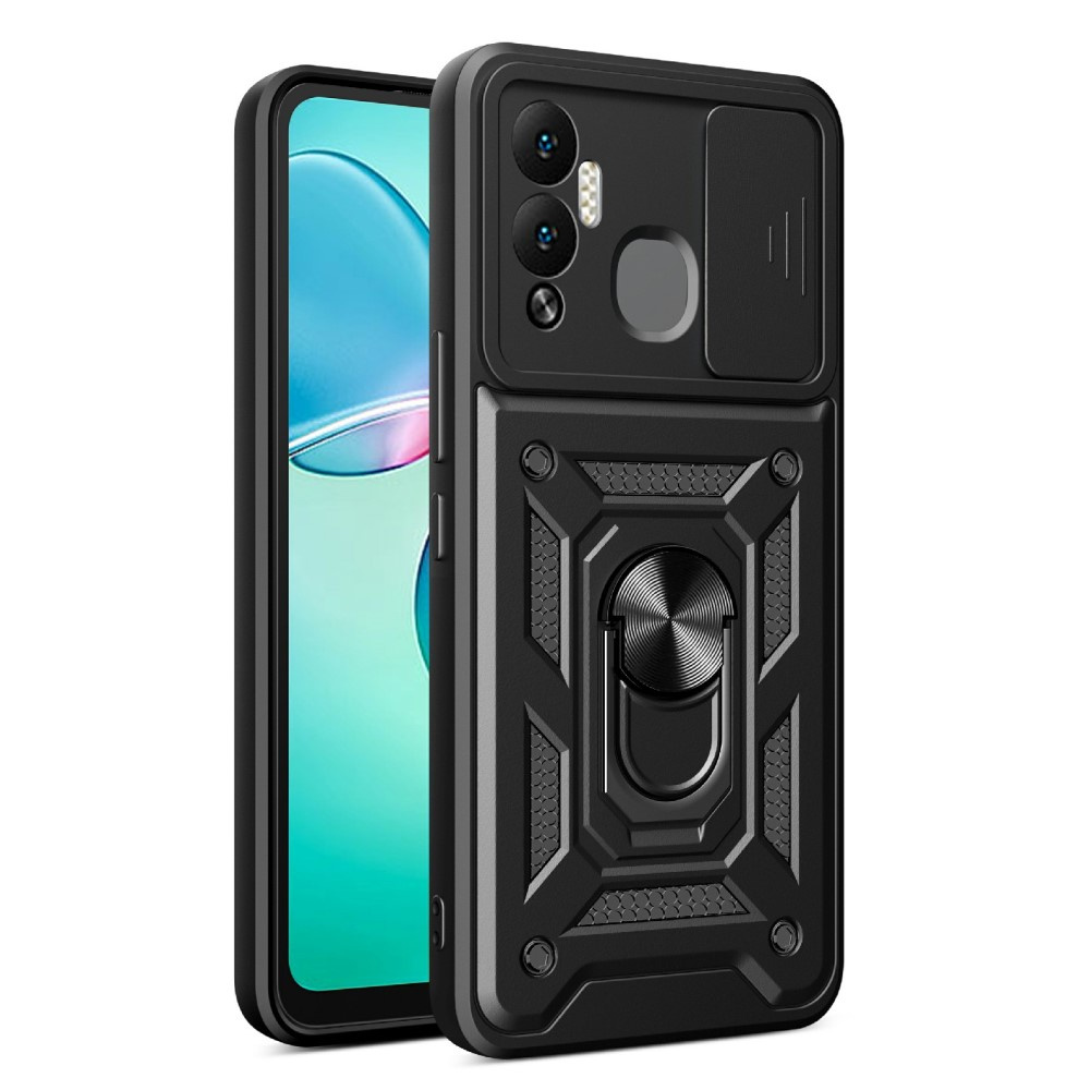 Gepanzerte Schutzhülle Für Infinix Hot 12 Play 4g, Camshield Slide, Schwarz