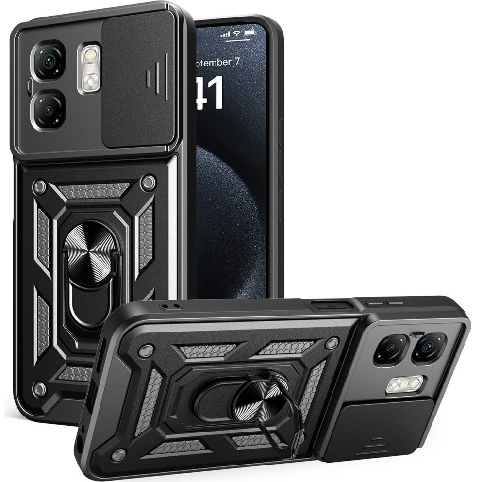 Gepanzerte Schutzhülle Für Infinix Hot 50i 4g, Camshield Slide, Schwarz
