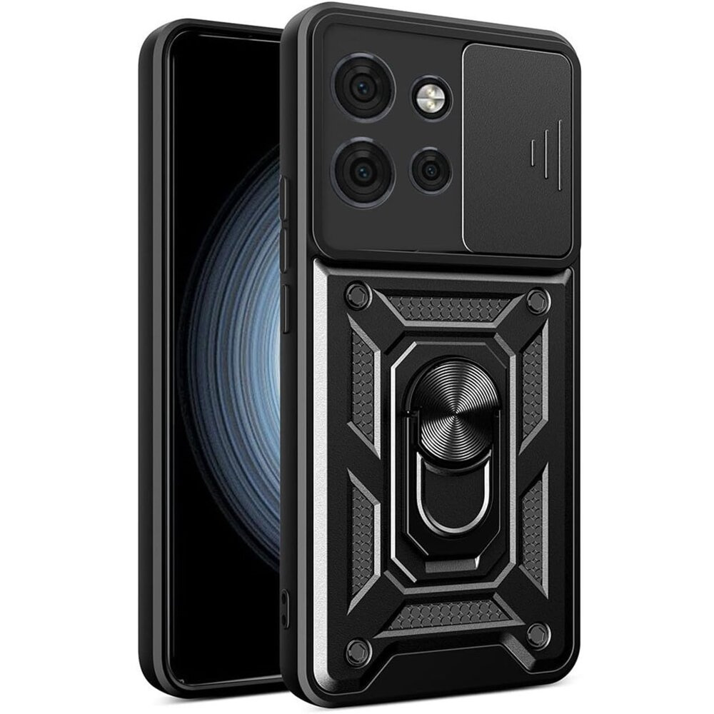 Gepanzerte Schutzhülle Für Motorola Edge 50 Neo / Motorola Thinkphone 25, Camshield Slide, Schwarz