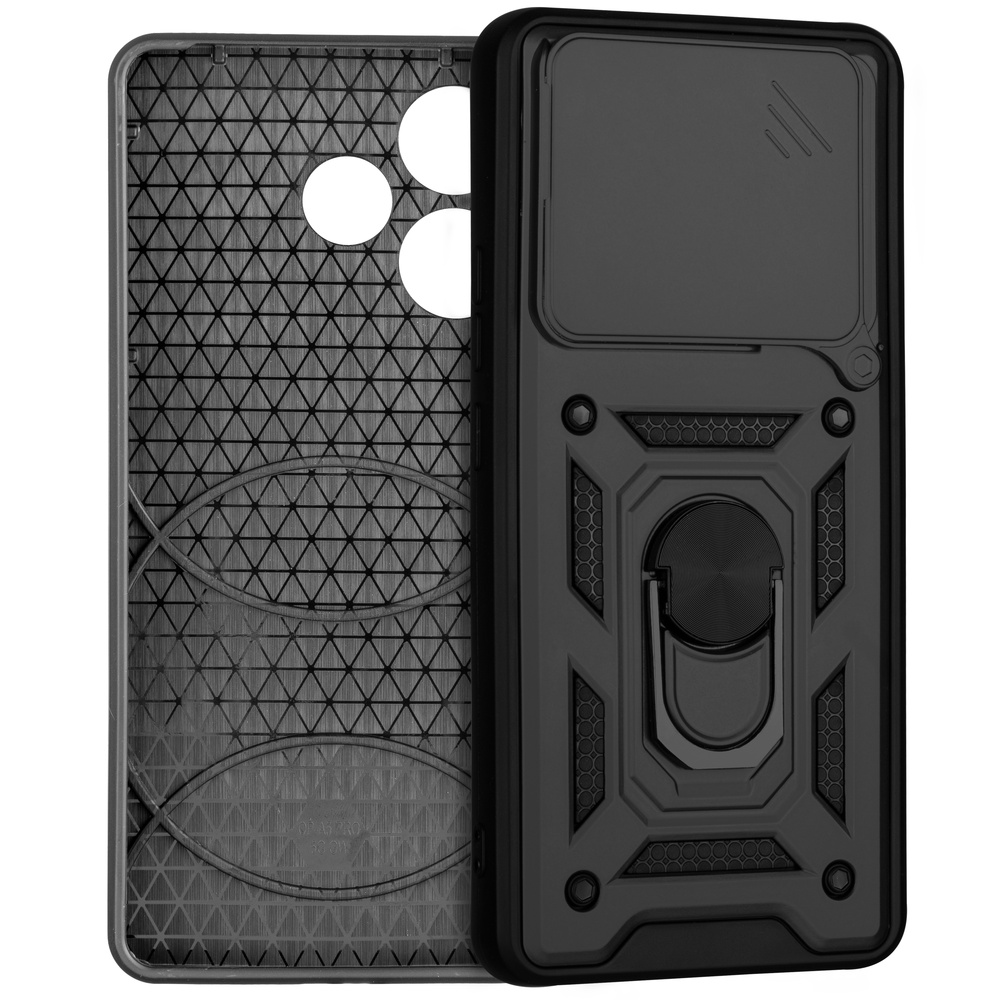 Gepanzerte Schutzhülle Für Oppo A5 Pro 5g, Camshield Slide, Schwarz