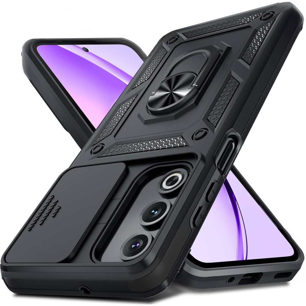 Gepanzerte Schutzhülle Für Oppo A80, Camshield Slide, Schwarz