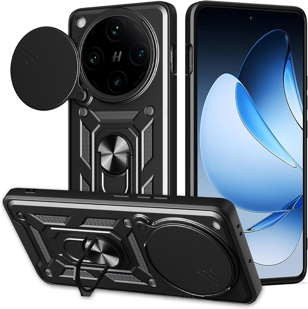 Gepanzerte Schutzhülle Für Oppo Find X8 Pro, Camshield Slide, Schwarz