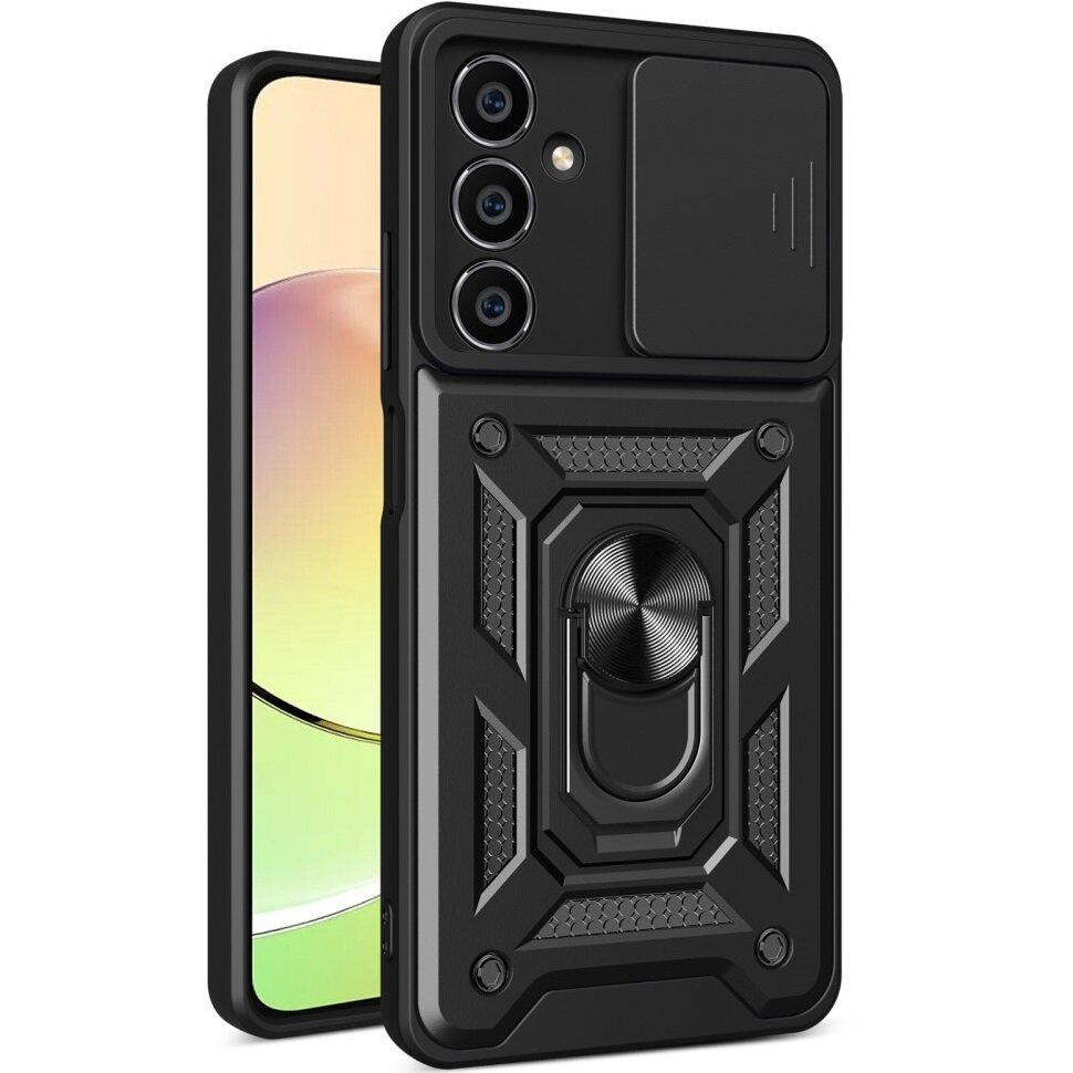 Gepanzerte Schutzhülle Für Samsung Galaxy A05s, Camshield Slide, Schwarz