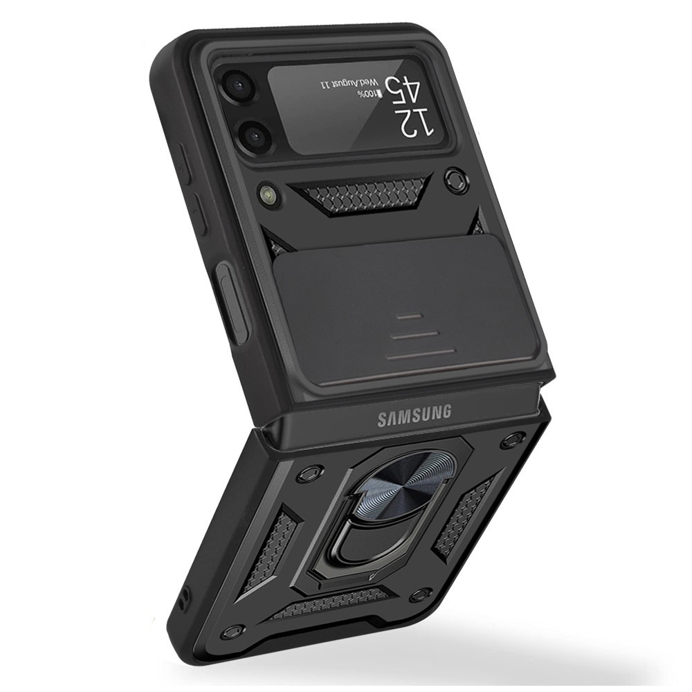 Schutzhülle Mit Schutzfunktion Für Samsung Galaxy Z Flip 4 5g, Camshield Slide, Schwarz
