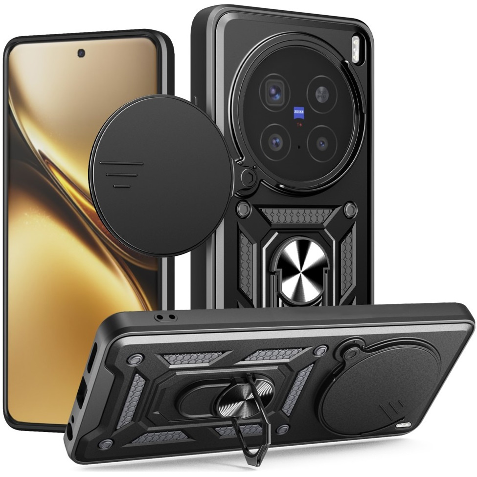 Schutzhülle Mit Schutzfunktion Für Vivo X200 Pro 5g, Camshield Slide, Schwarz