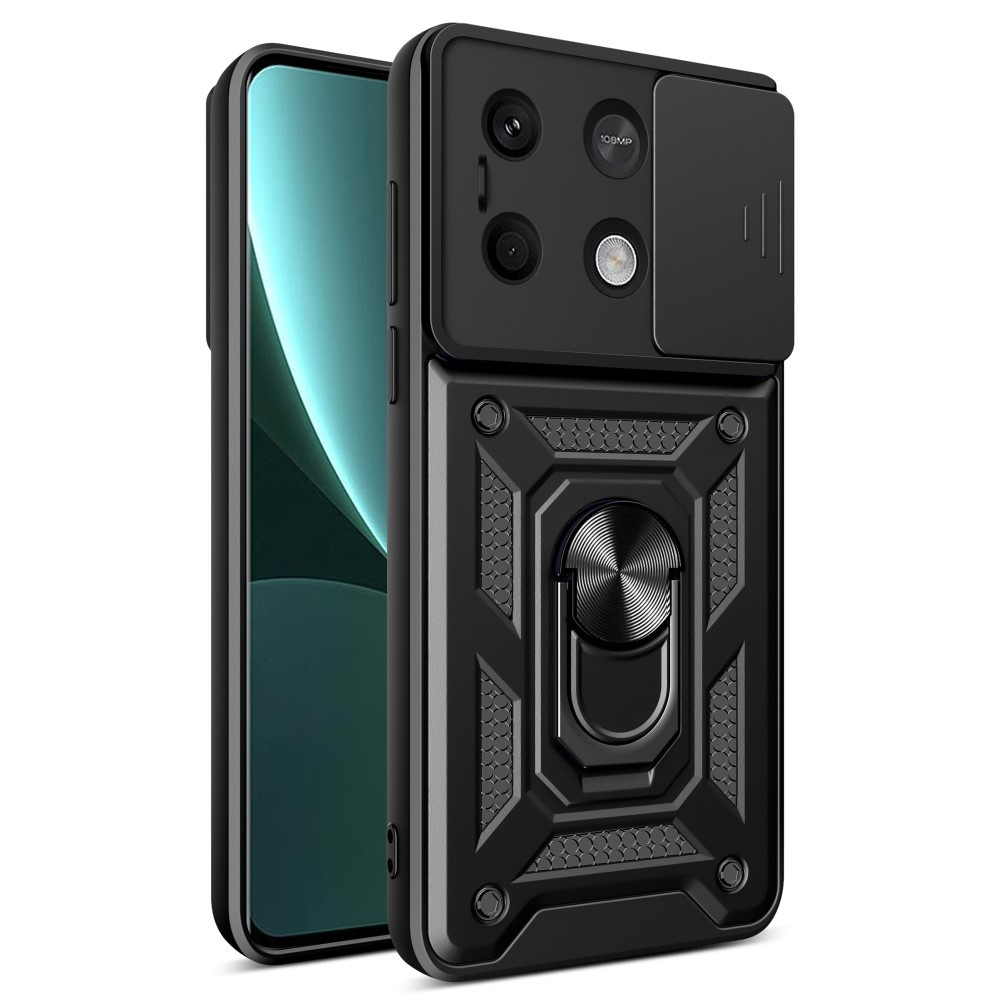 Schutzhülle Mit Schutzfunktion Für Xiaomi Redmi Note 13 5g, Camshield Slide, Schwarz