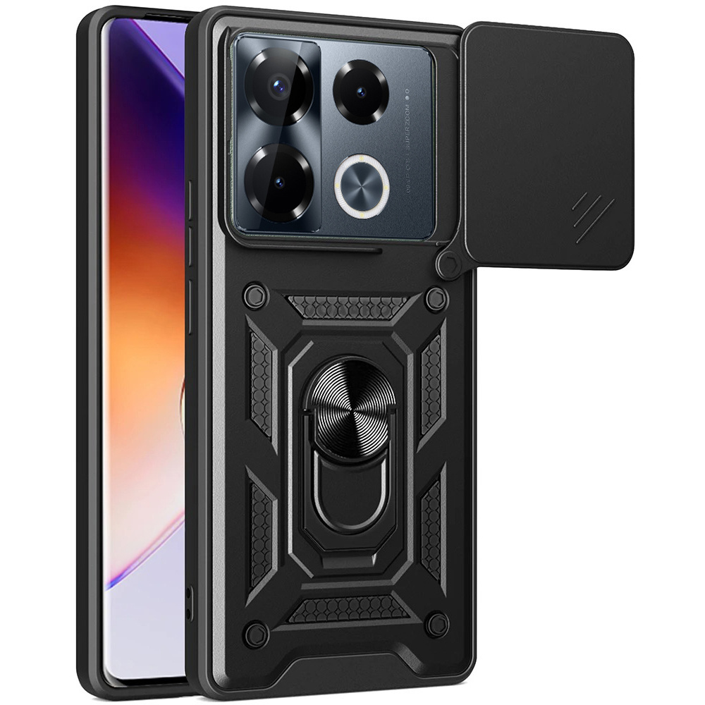 Gepanzerte Schutzhülle Für Infinix Note 40 Pro Plus, Camshield Slide, Schwarz