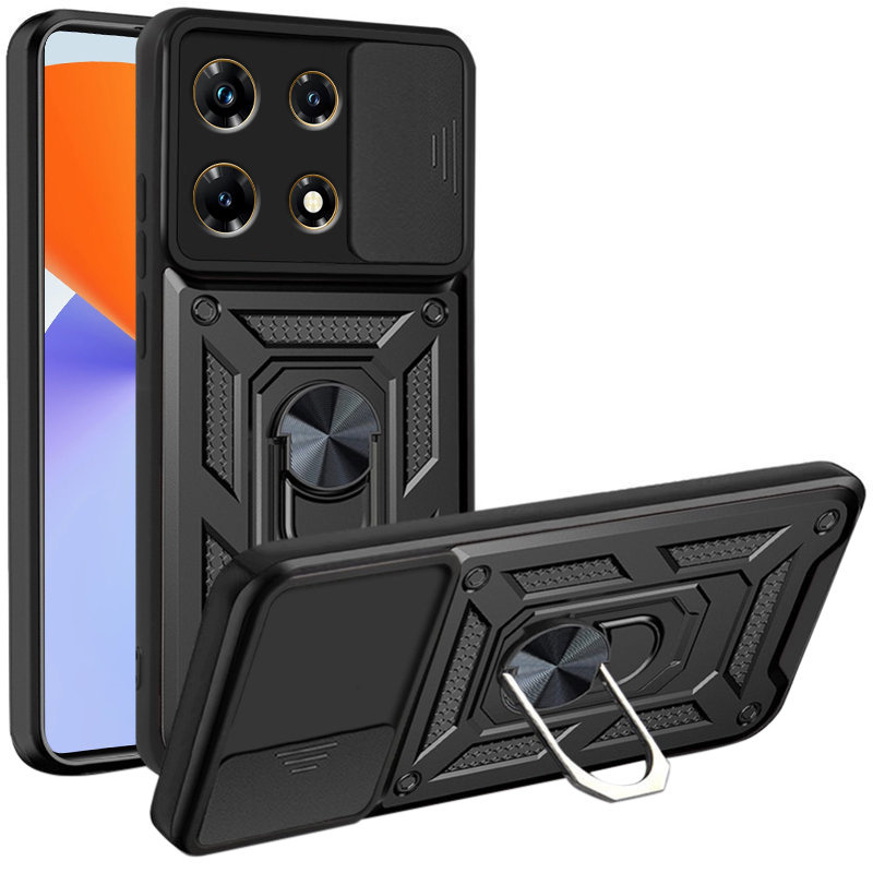 Gepanzerte Schutzhülle Für Infinix Note 30 Pro, Camshield Slide, Schwarz