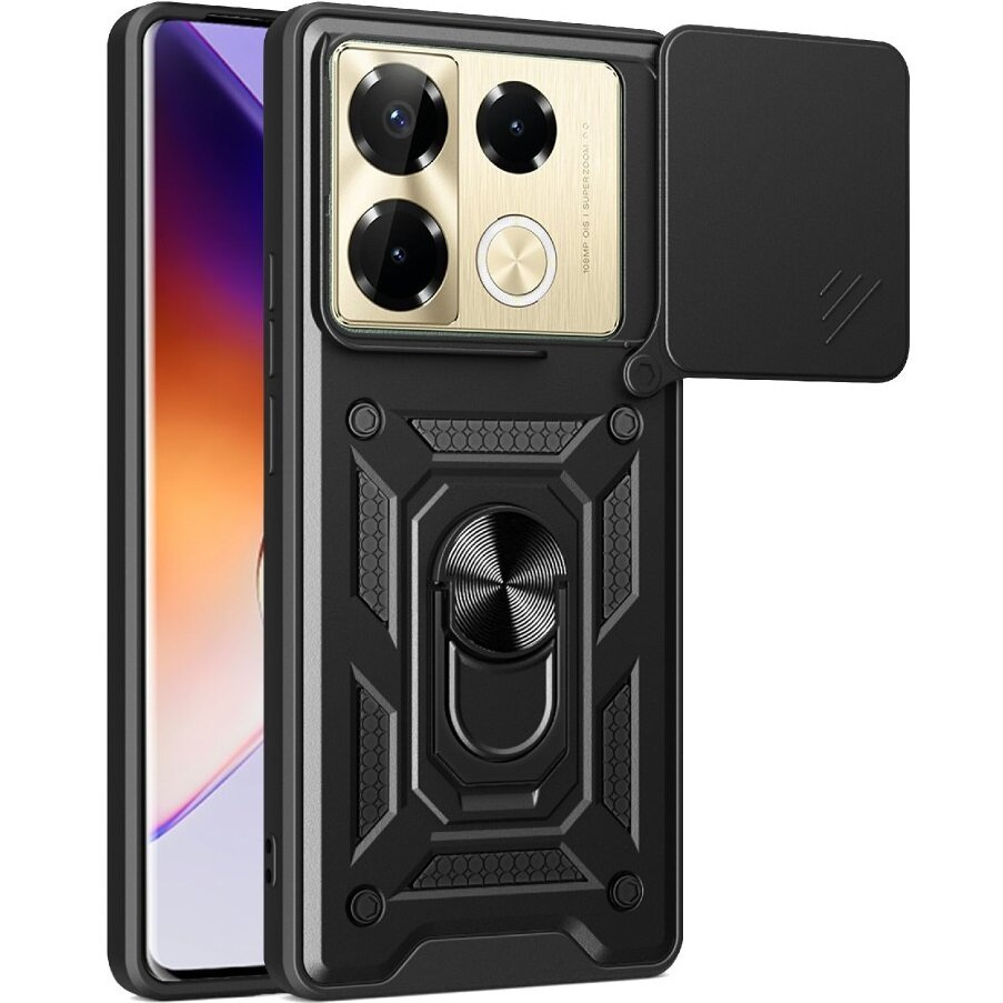 Gepanzerte Schutzhülle Für Infinix Note 40 Pro, Camshield Slide, Schwarz
