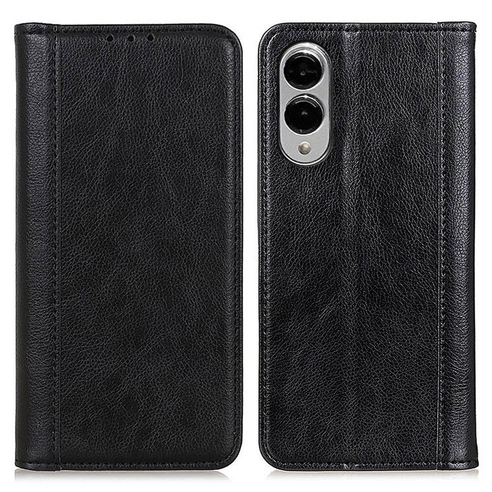 Samsung Galaxy S25 Edge Flip-hülle Aus Kunstleder, Schwarz
