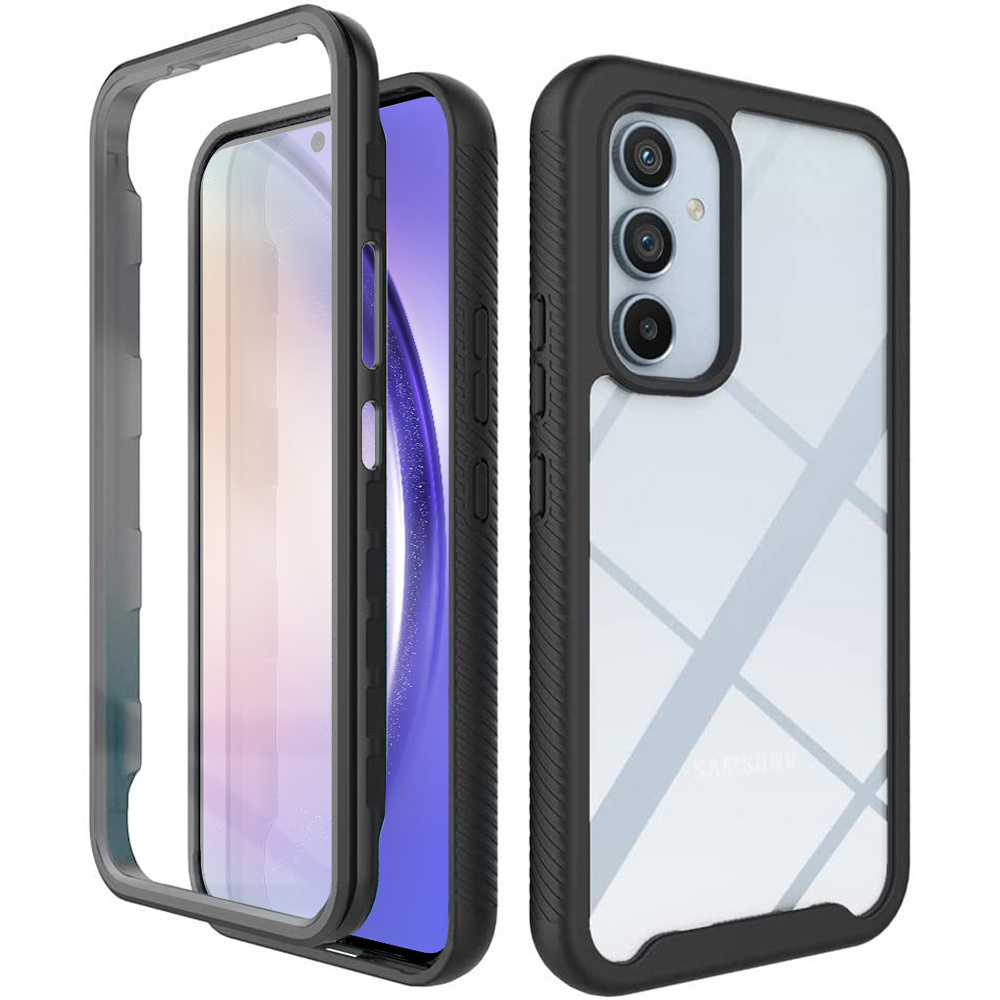 Schutzhülle Für Samsung Galaxy A54 5g, Stoßfest, Mit Folie, Schwarz