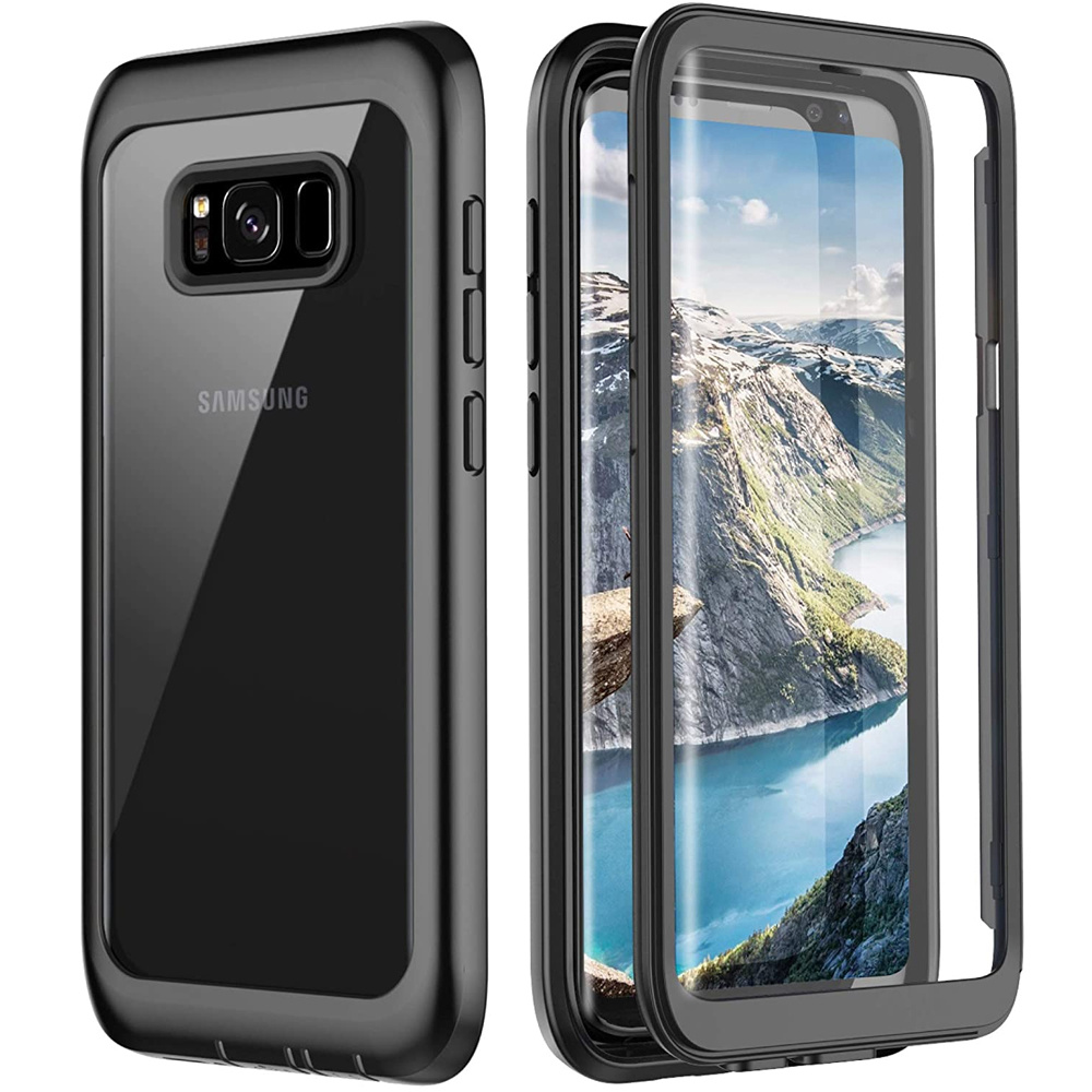 Schutzhülle Für Samsung Galaxy S8+ Plus, Stoßfest, Mit Folie, Schwarz