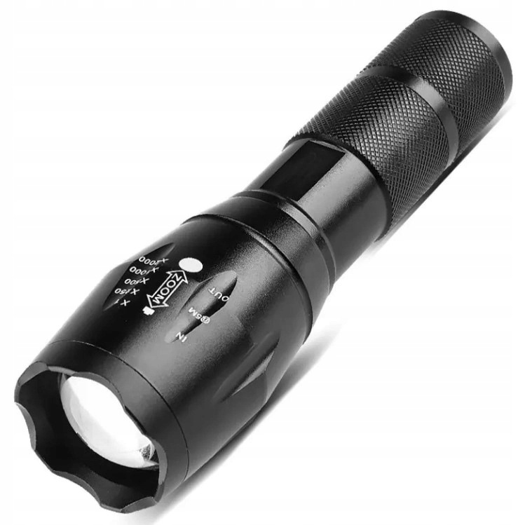 Xml-t6 Sku290-2 Led-zoom-taschenlampe, Wiederaufladbar, Wasserdicht