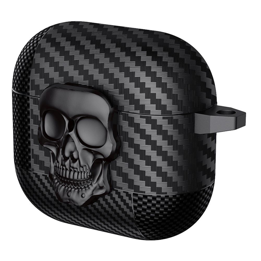 Schutzhülle Mit Totenkopfmuster Für Airpods 4 – Schwarz