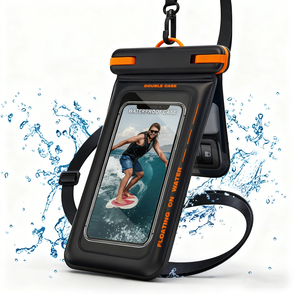 Ipx8 Wasserdichte Handyhülle, Universell, Mit Tragegurt, Schwarz