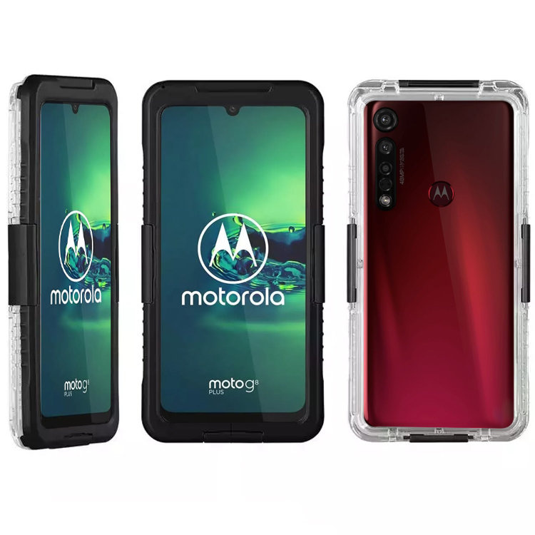 Ip68 Wasserdichte Hülle Für Motorola Moto G8 Plus, Schwarz