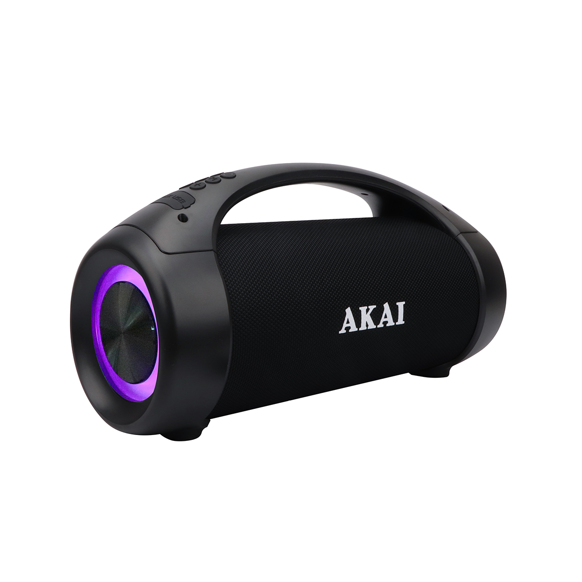 Akai Bluetooth-lautsprecher Ats-55, 50 W Rms, Bluetooth 5.0, Ipx5, Tws, Rgb, Schwarz