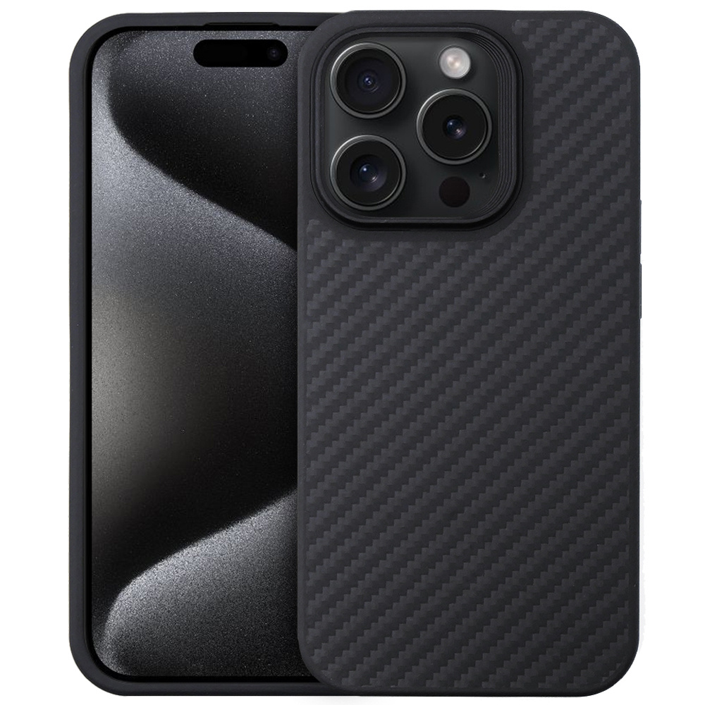 Iphone 15 Pro Max Hülle, Aramid-kohlefaser, Schwarz