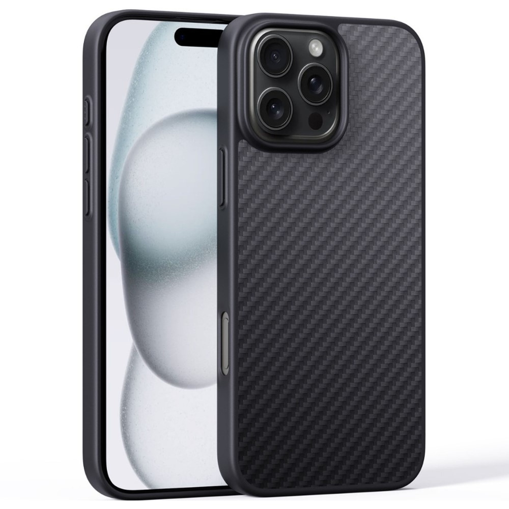Iphone 16 Pro Max Hülle, Aramidfaser-abdeckung, Schwarz