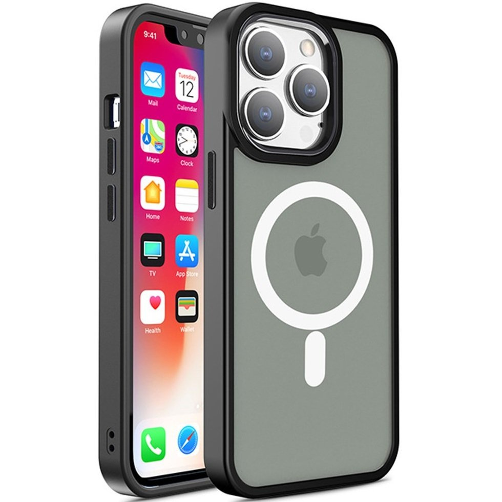 Iphone 15 Plus Magcolor Hülle Für Magsafe, Schwarz