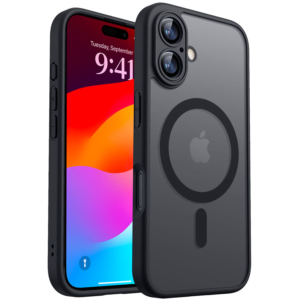Set Bestehend Aus Iphone 17 Hülle (matt, Magsafe, Schwarz) + Displayschutzfolie