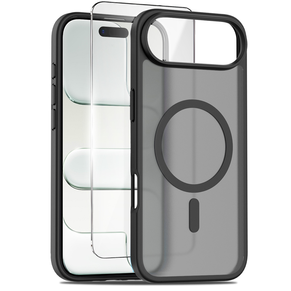 Iphone Air Hüllenset, Matte Hülle Für Magsafe, Mattschwarz + Displayschutzfolie