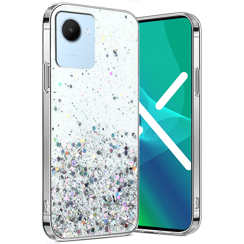 Schutzhülle Für Realme C30 / Narzo 50i Prime, Glitzernd, Transparent