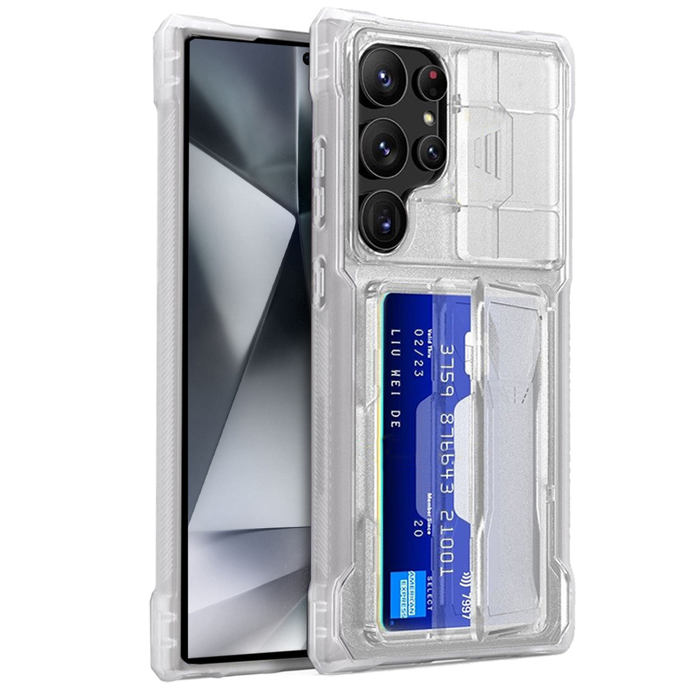 Samsung Galaxy S24 Ultra Hülle, Slideguard Mit Kartenfach, Transparent