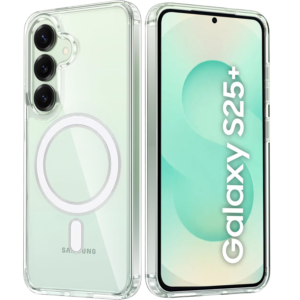 Schutzhülle Für Samsung Galaxy S25+ Plus, Fusion Hybrid, Mit Magsafe-funktion, Transparentem Glas Und 9h-schutzglas