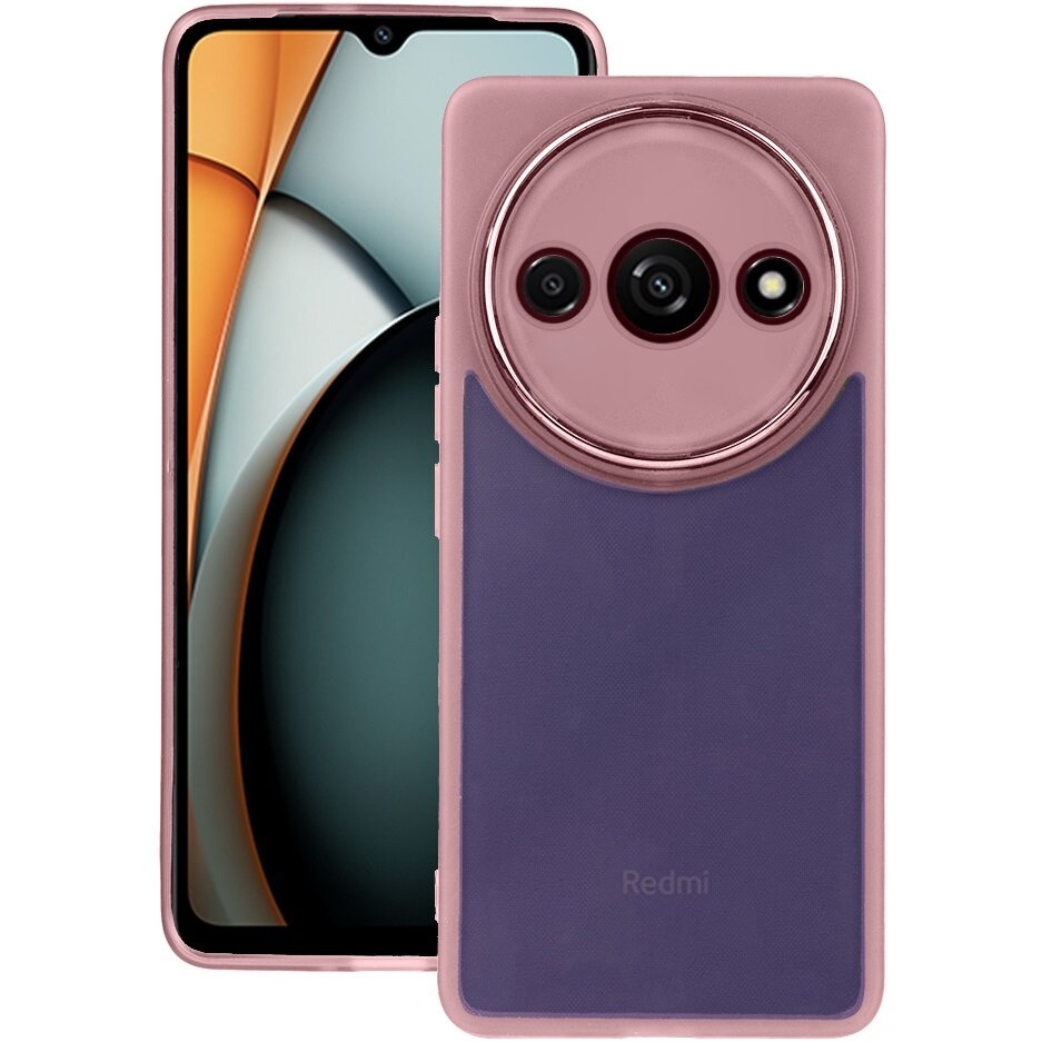 Silikonhülle Für Xiaomi Redmi A3, Mit Kameraschutz, Transparent/rosa