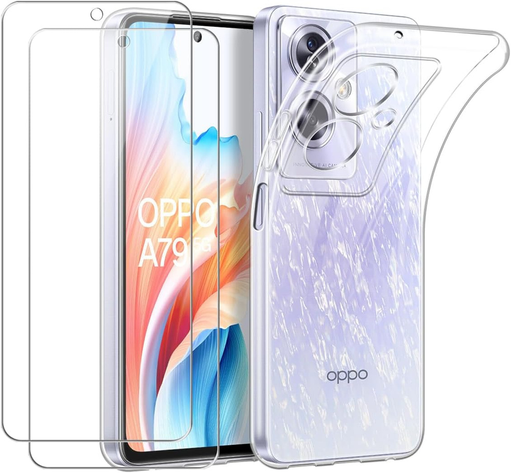 Dünne Schutzhülle Für Motorola Moto G34 5g, Transparent + 9h-glas