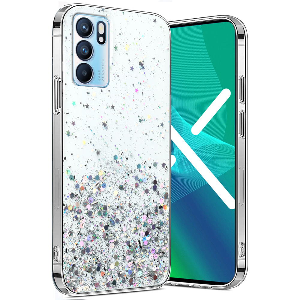 Schutzhülle Für Oppo Reno 6 5g, Glitzernd, Transparent