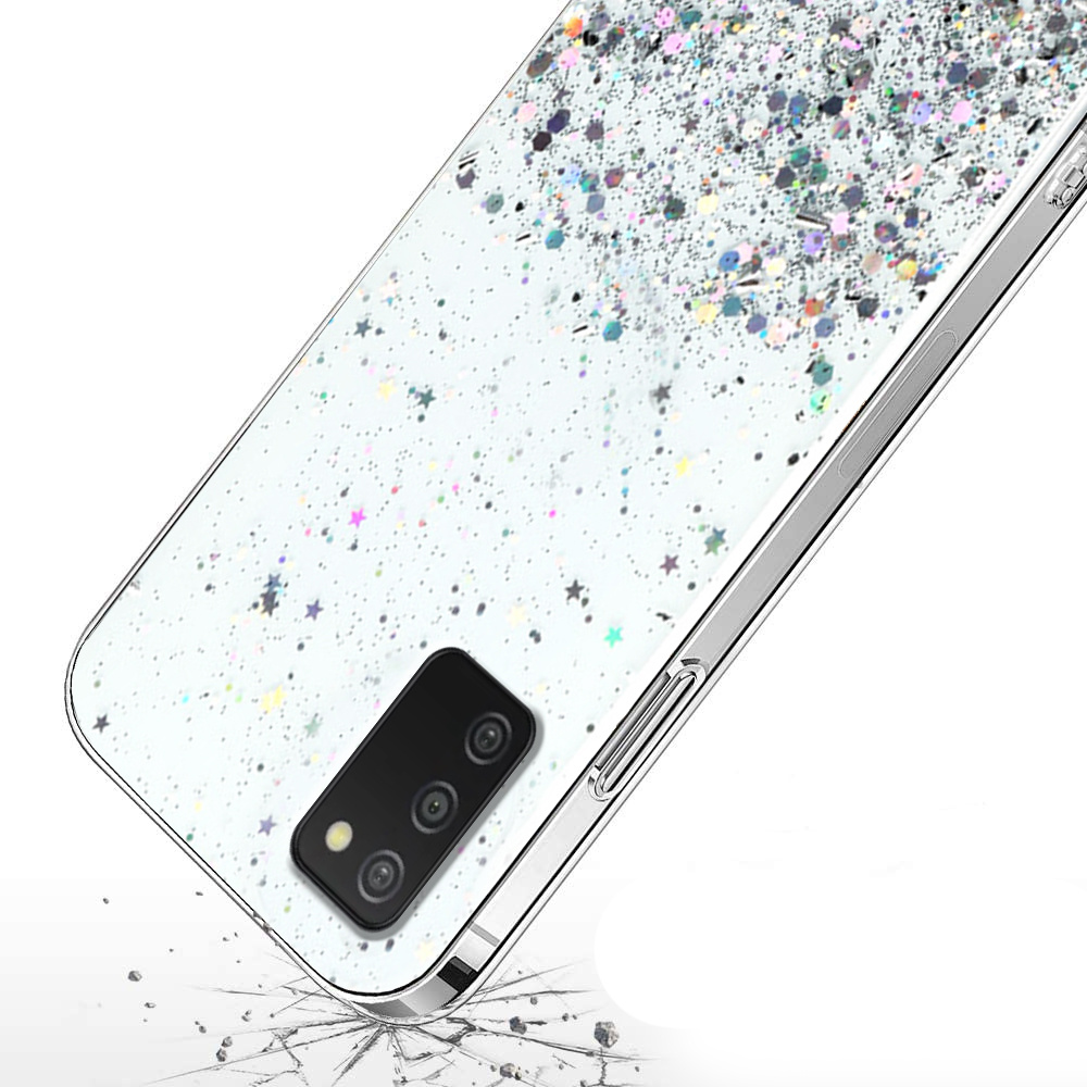 Schutzhülle Für Samsung Galaxy A03s, Glitzernd, Transparent