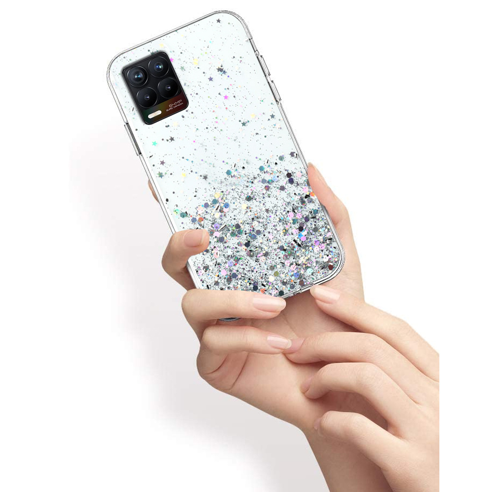 Schutzhülle Für Realme 8 / 8 Pro, Glitzernd, Transparent