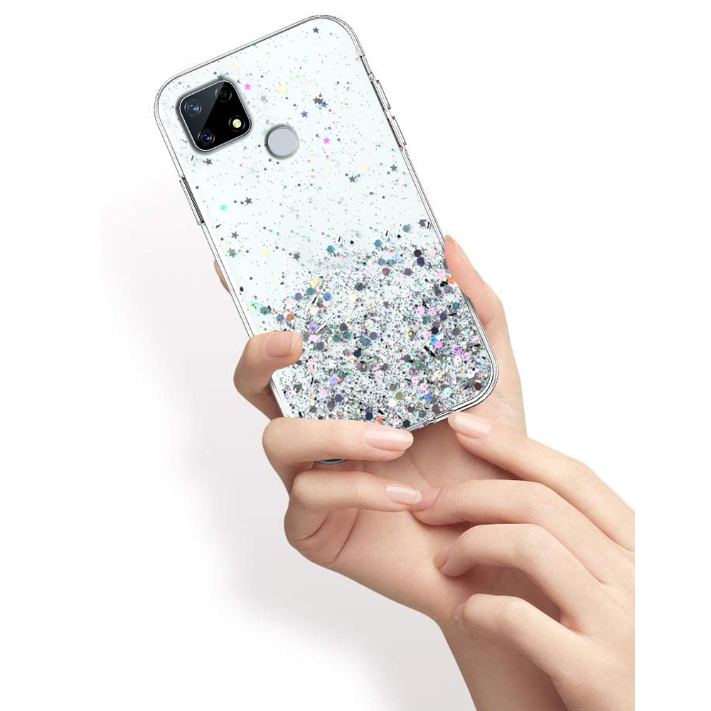 Realme 7i Hülle, Glitzernd, Transparent