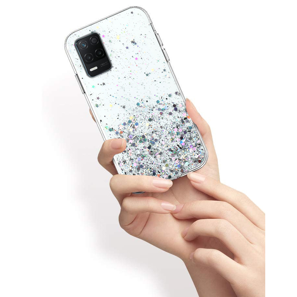 Realme 8 5g Hülle, Glitzernd, Transparent