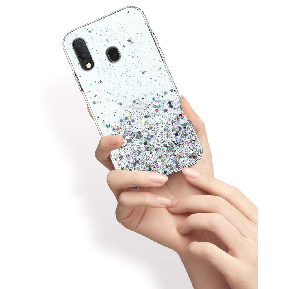 Schutzhülle Für Samsung Galaxy A20e, Glitzernd, Transparent