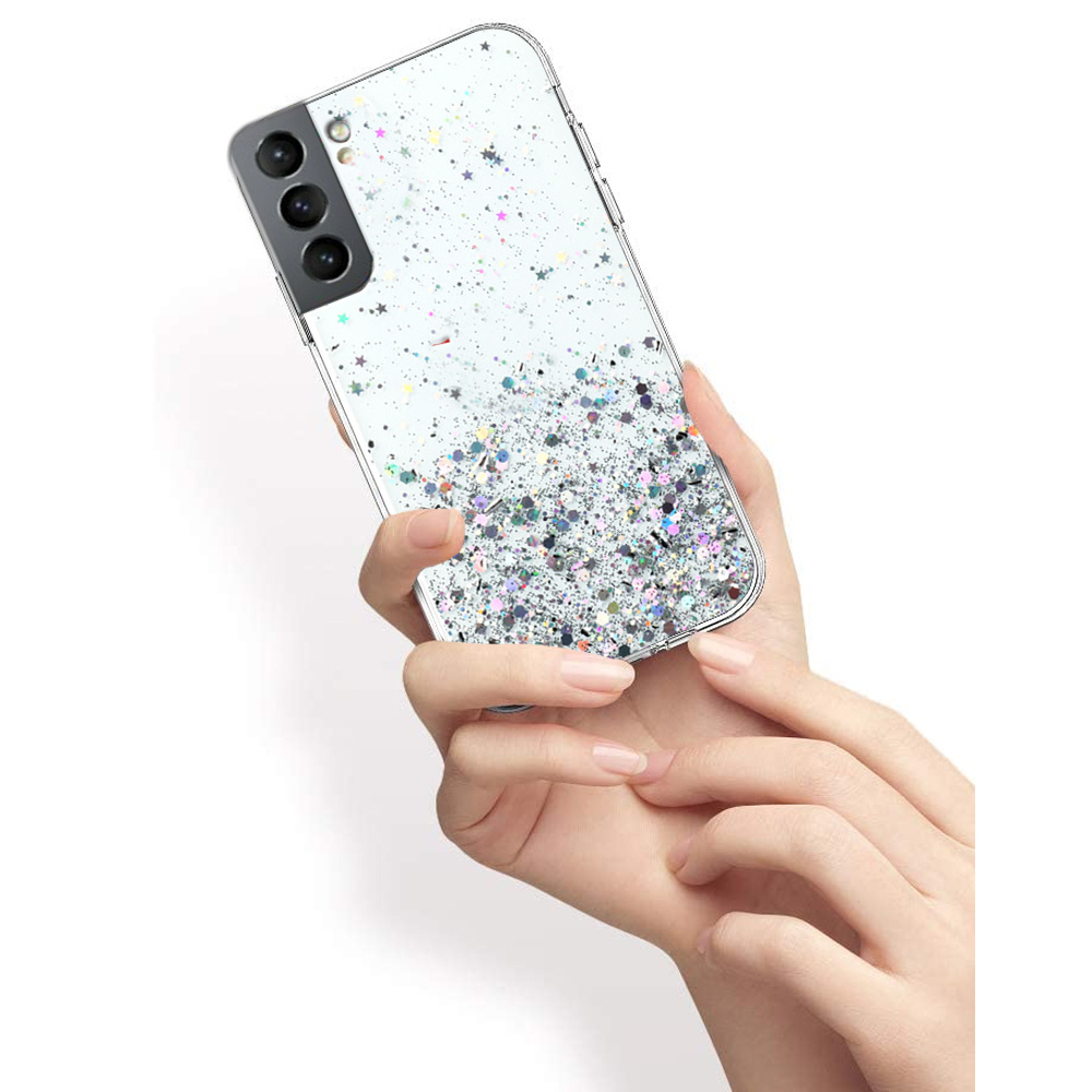 Glitzerhülle Für Samsung Galaxy S21+ Plus, Transparent