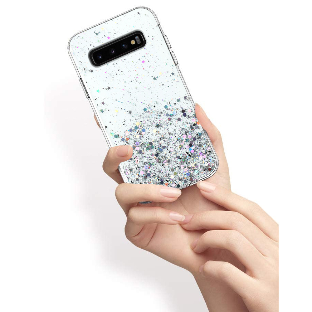 Samsung Galaxy S10 Plus Hülle, Glitzernd, Transparent