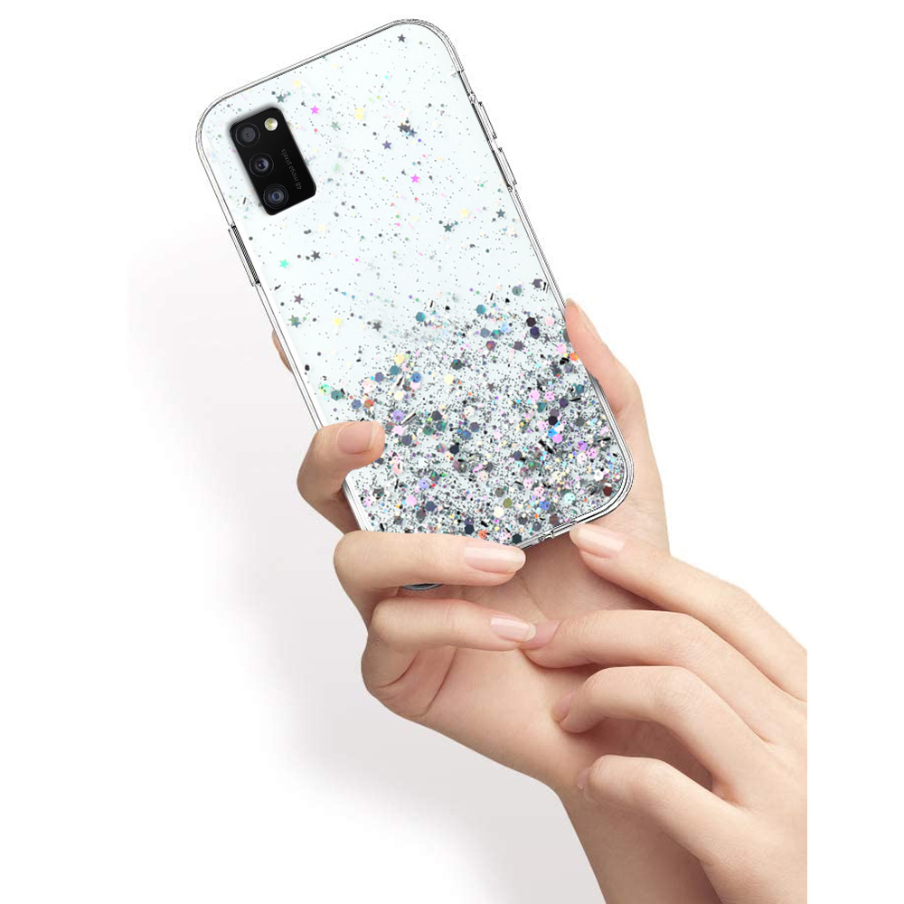 Schutzhülle Für Samsung Galaxy A41, Glitzernd, Transparent