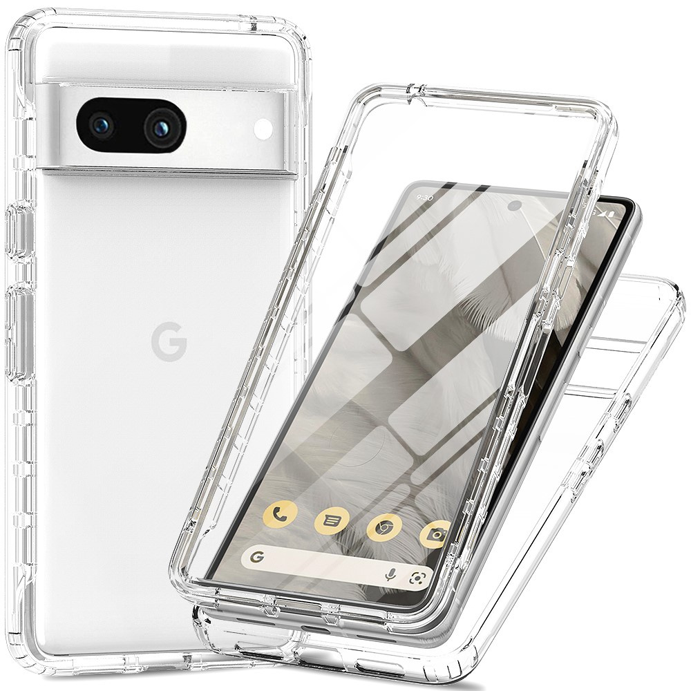 Schutzhülle Für Google Pixel 8a, Stoßfest, Mit Folie, Transparent