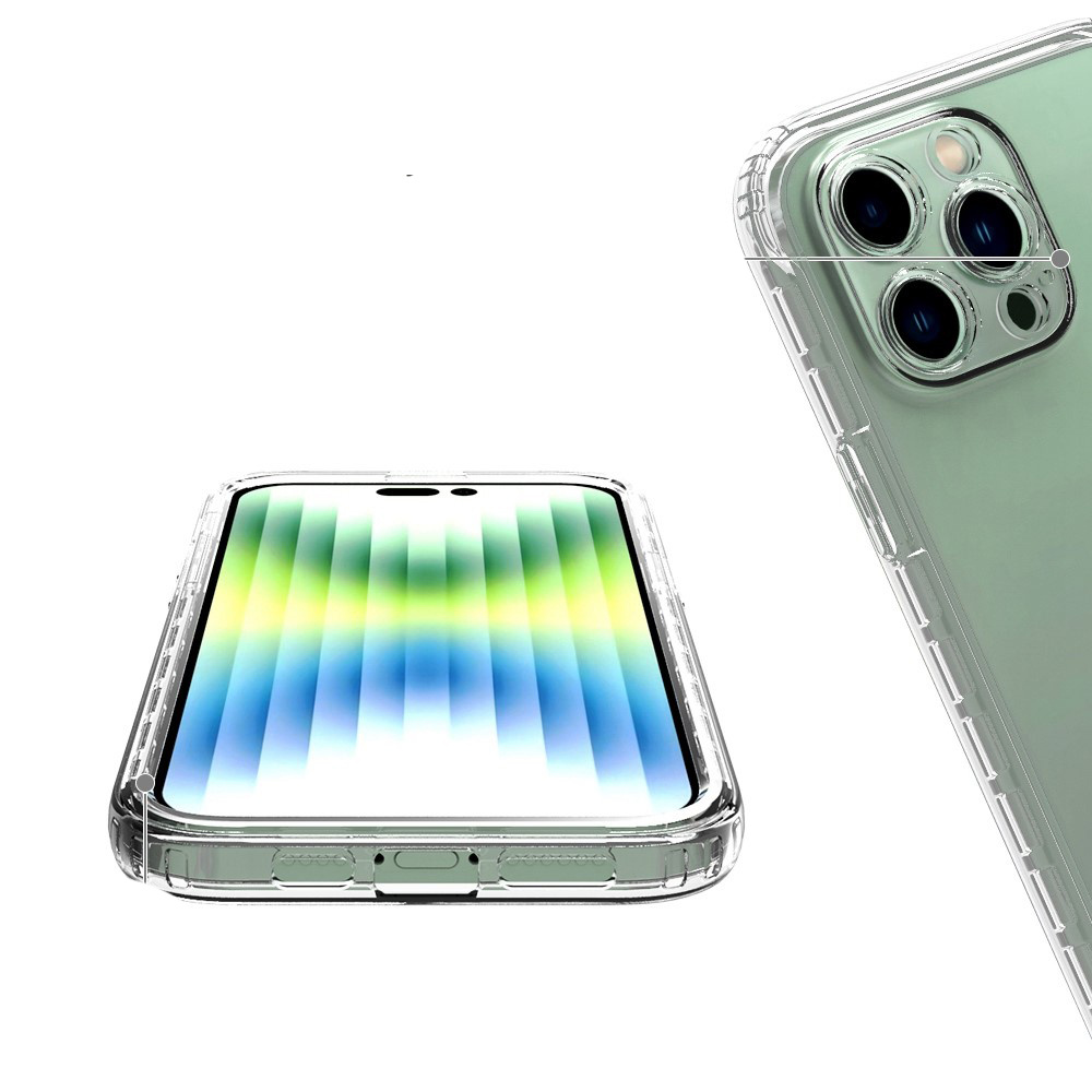 Schutzhülle Für Iphone 14 Pro Max, Stoßfest, Mit Folie, Transparent