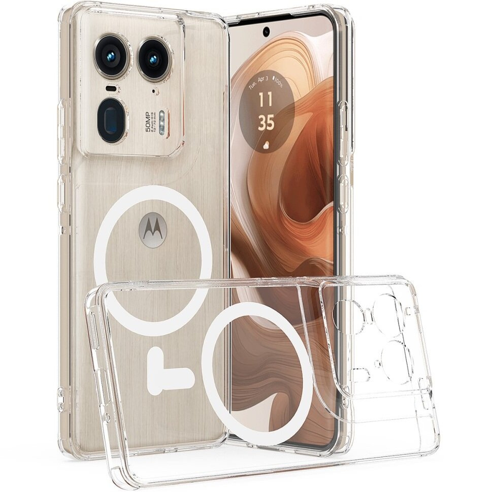 Schutzhülle Für Motorola Edge 50 Ultra, Fusion Hybrid, Mit Magsafe, Transparent