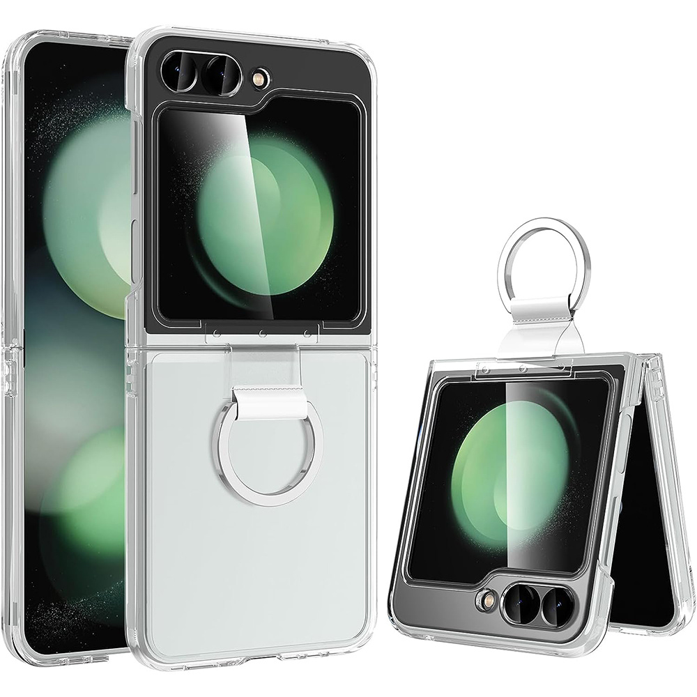 Ringhalterhülle Für Samsung Galaxy Z Flip5 5g, Transparent