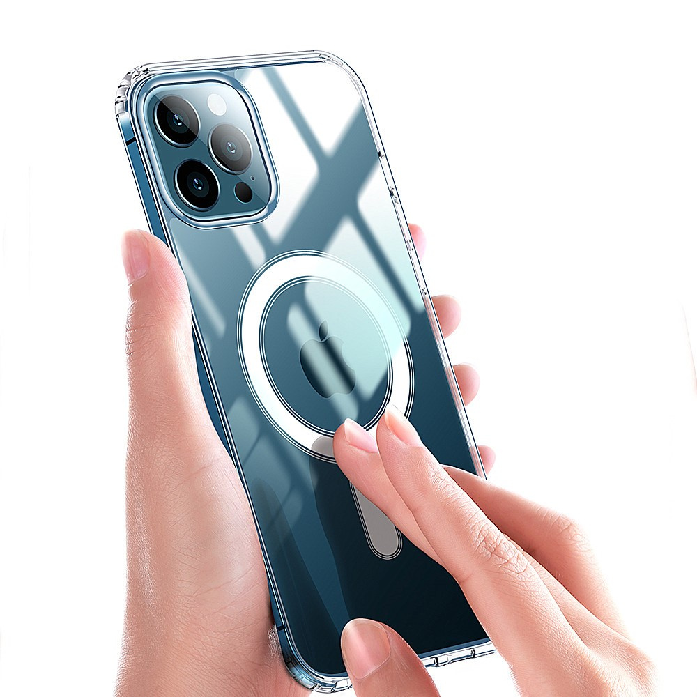 Iphone 15 Pro Max Hülle Für Magsafe, Verstärkt, Magnetisch, Transparent