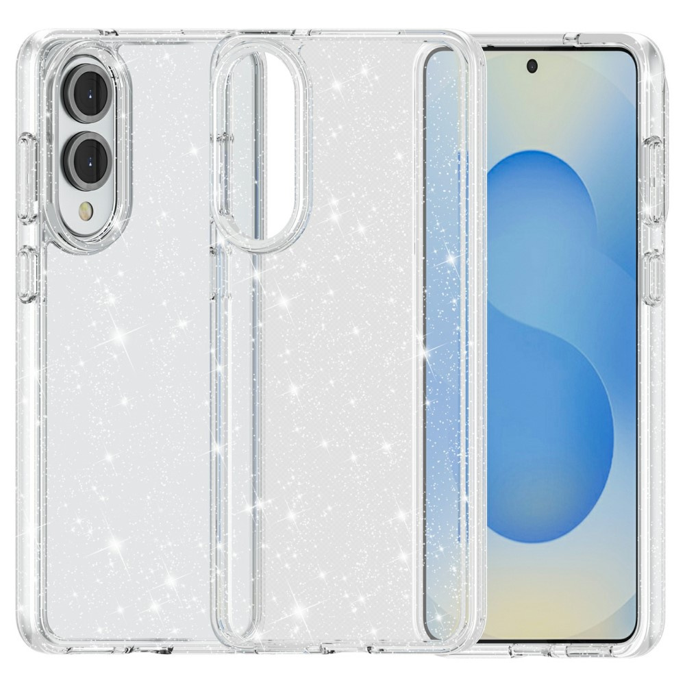 Samsung Galaxy S25 Edge Hülle, Glitzerpuder, Transparent